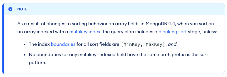 MongoDB Multikey Index Note