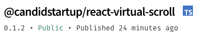 react-virtual-scroll published on NPM