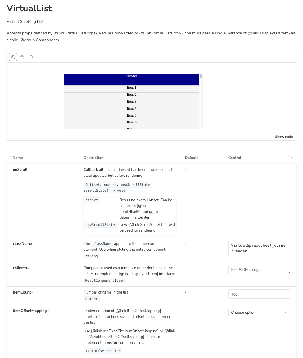 Storybook Autodocs