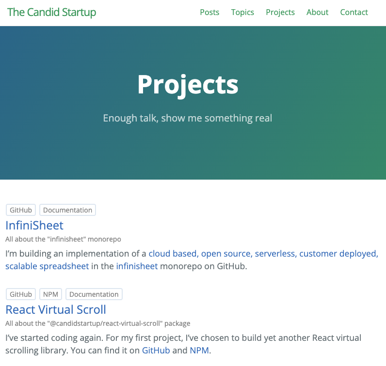 Projects List