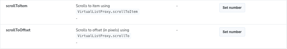 VirtualList scrollTo Custom Args