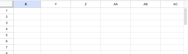 Spreadsheet Column Names